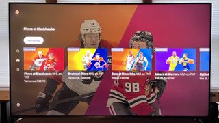 Max B/R Sports screen showing hockey players