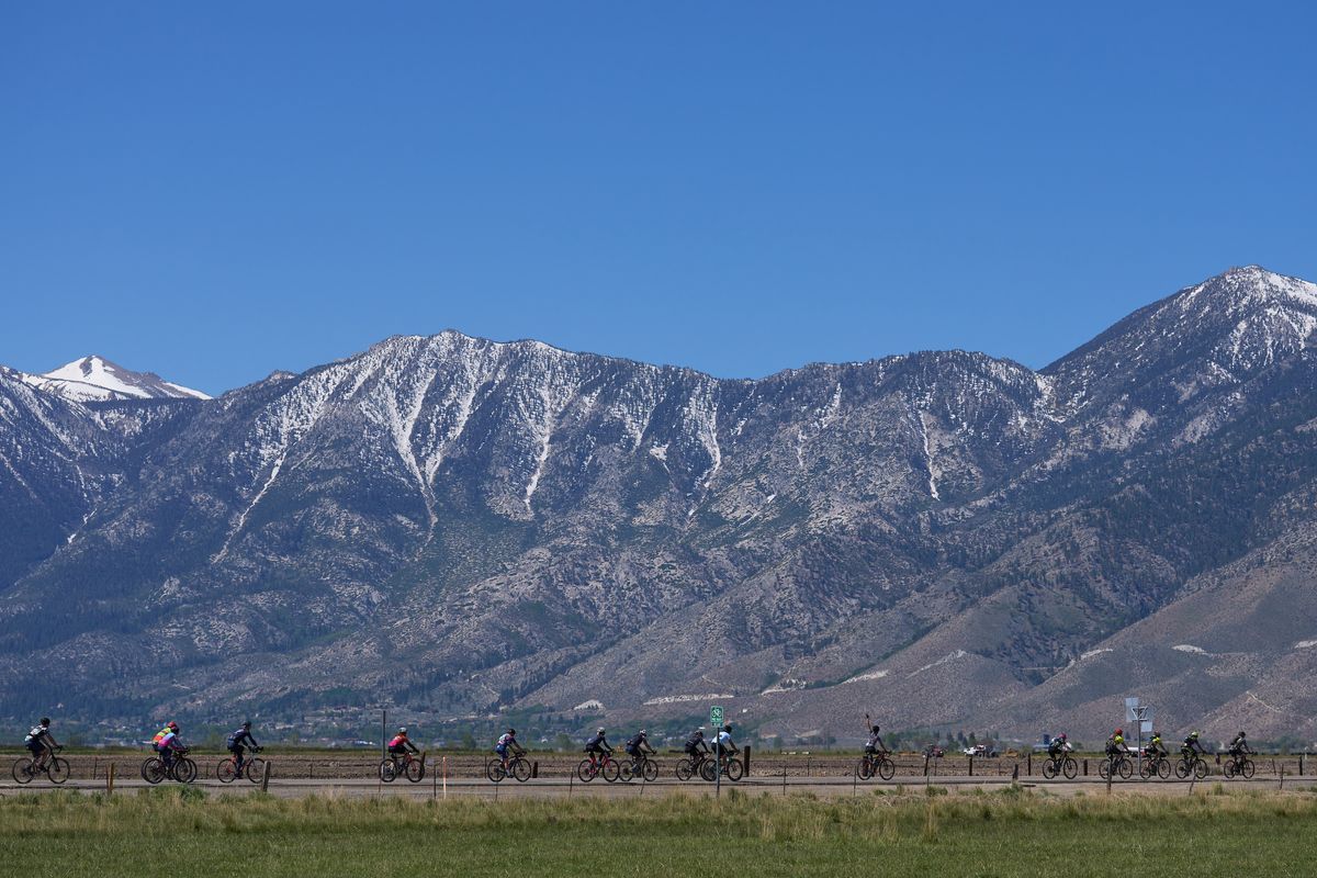The ride into Genoa brought riders closer to the east side of the Sierra in the 2022 Stetina's Paydirt gravel race