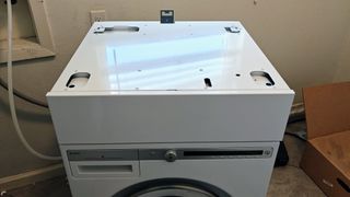 ASKO W4114CW Steel Seal Front Load Washer being tested in writer's home