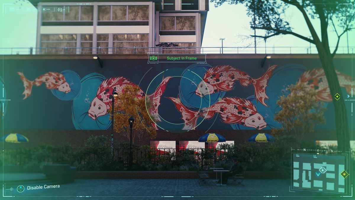Spider-Man Secret Photo Op of a carp mural