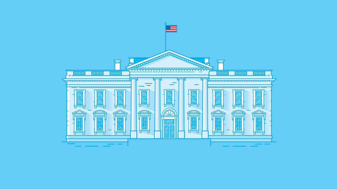 simple rendering of the White House for capital gains tax rate