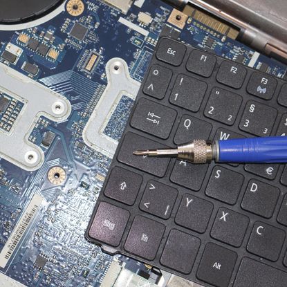 A computer being repaired