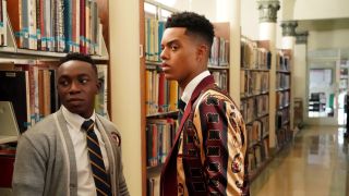 Will and Carlton in the library on Bel-Air