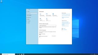 Windows 10 language screen