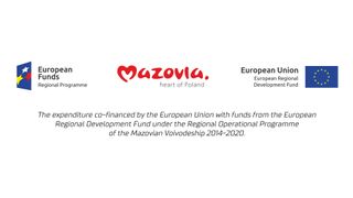 Mazovla logo, European Funds Regional Programme, European Union: Europeean Regional Development Fund logos above a statement about how these organisations helped with funding.