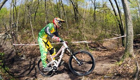 Elite men's winner Luca Shaw, who is just 15 years old