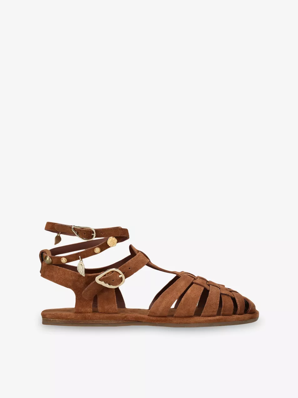 Karina Suede Fisherman Sandals - Eur 36 / 3 Uk Women