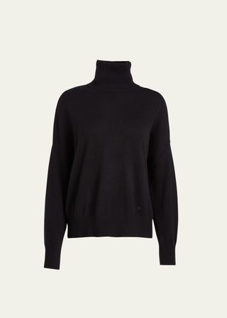 Cashmere Drop-Shoulder Turtleneck Sweater