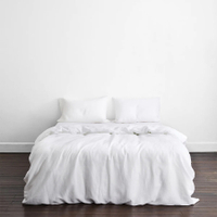 White flax linen bedding set, Bed Threads