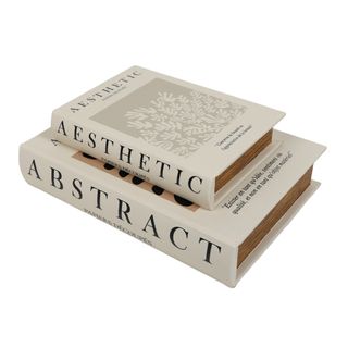 The Range Set of 2 Abstract Book Boxes - Neutral