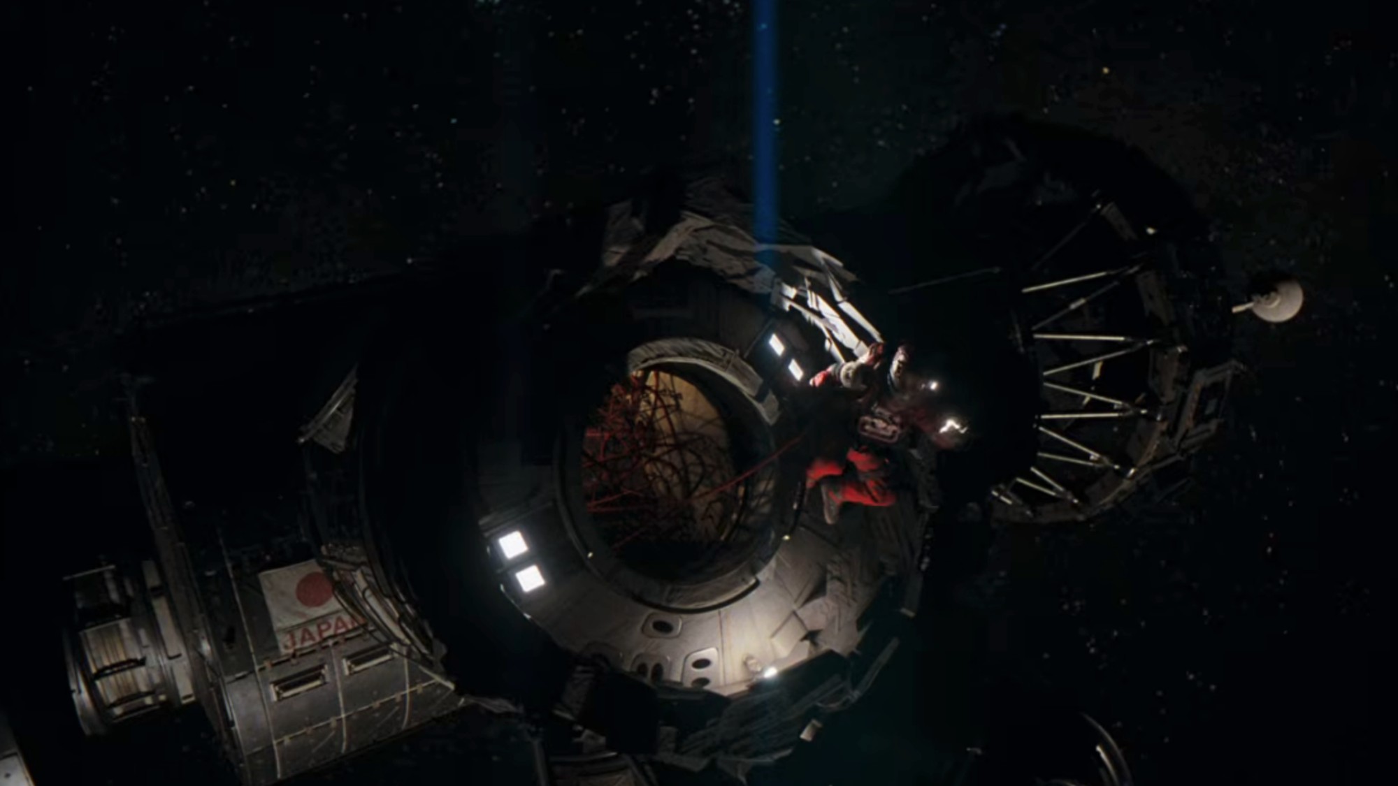 Grace floating out into space in Project Hail Mary