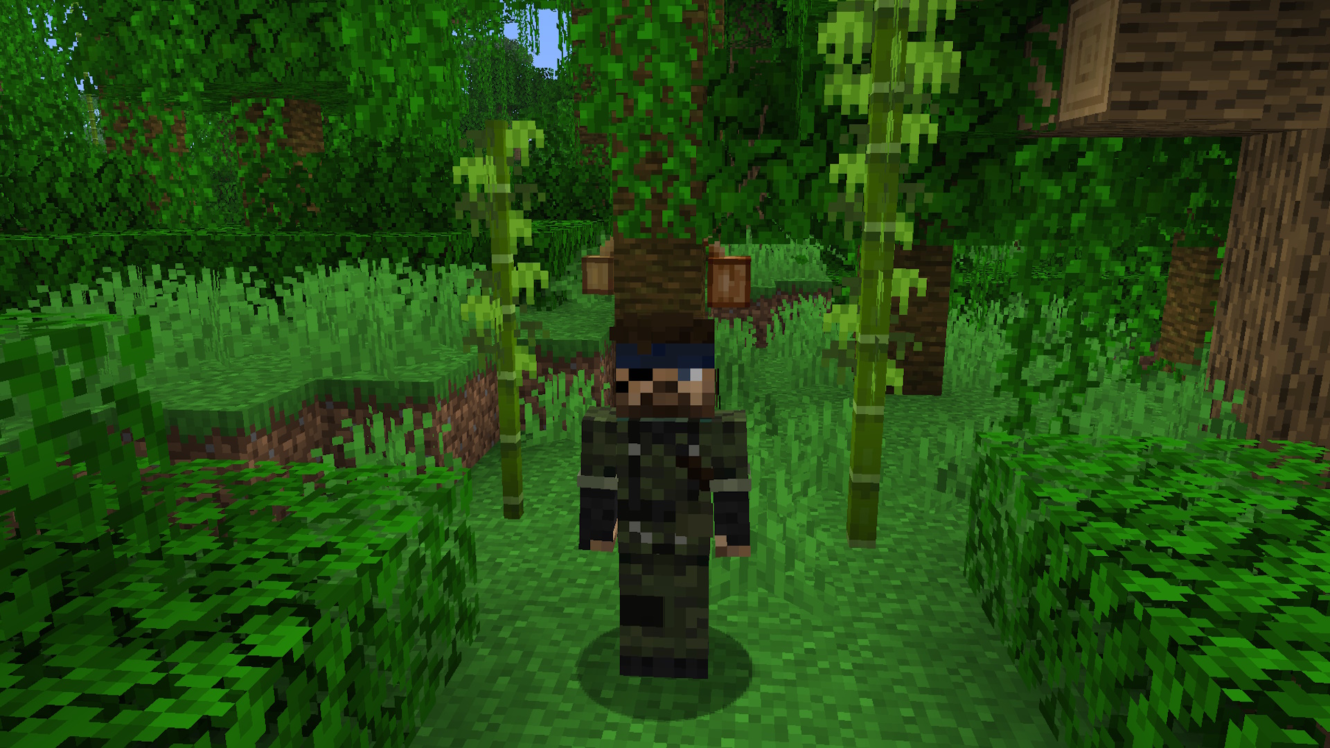 Minecraft skins - Big Boss from Metal Gear Solid 3 hanging out in the jungle