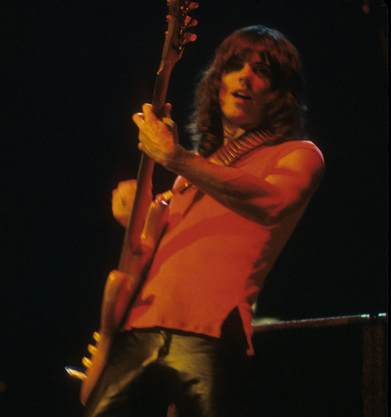 Gary Shea from New England performs live on stage in New York in 1979