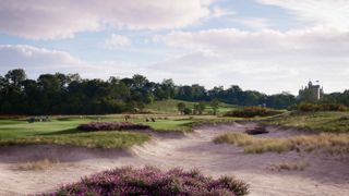 A general view of Old Petty at Cabot Highlands with Castle Stuart in the background