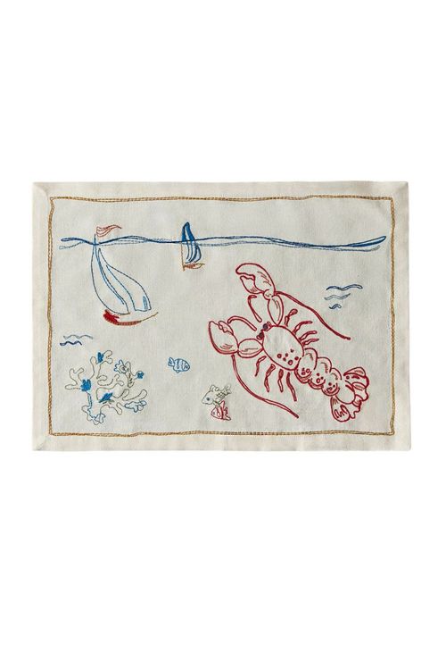 Embroidered Lobster Placemat