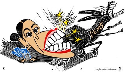 Political Cartoon U.S. Alexandria Ocasio Cortez democrats
