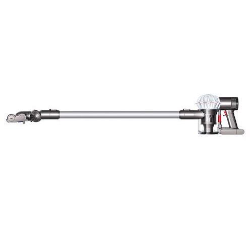 The Dyson V6 can bend to a full 180 degrees, which works great for reaching under tables or for cleaning curtains.