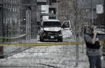 The van used in the Toronto attack.