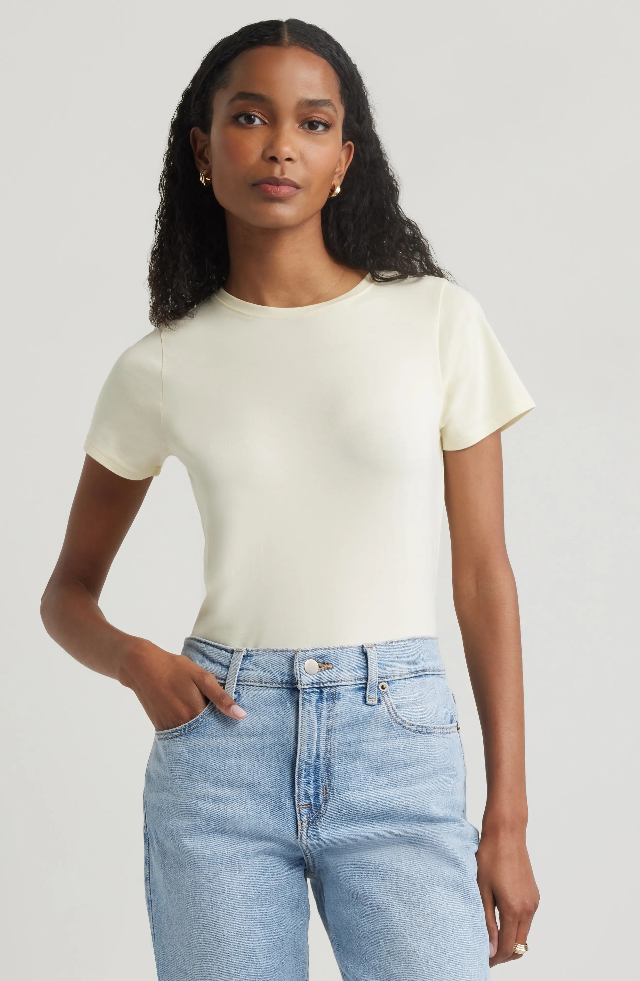 Nordstrom, Pima Cotton Blend Crewneck T-Shirt