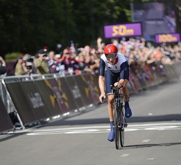 Bradley Wiggins (Great Britain) after finishing up