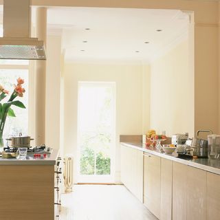 bright kitchen with big sash window