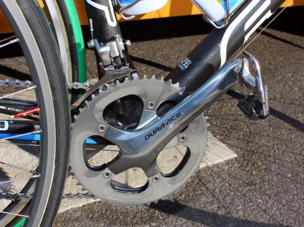 Garmin-Transitions' Felt F1s use the same formula as last year's bikes, Shimano Dura-Ace 7800 group and all.