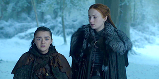 Sansa and Arya Sophie Turner Maisie Williams Game of Thrones HBO