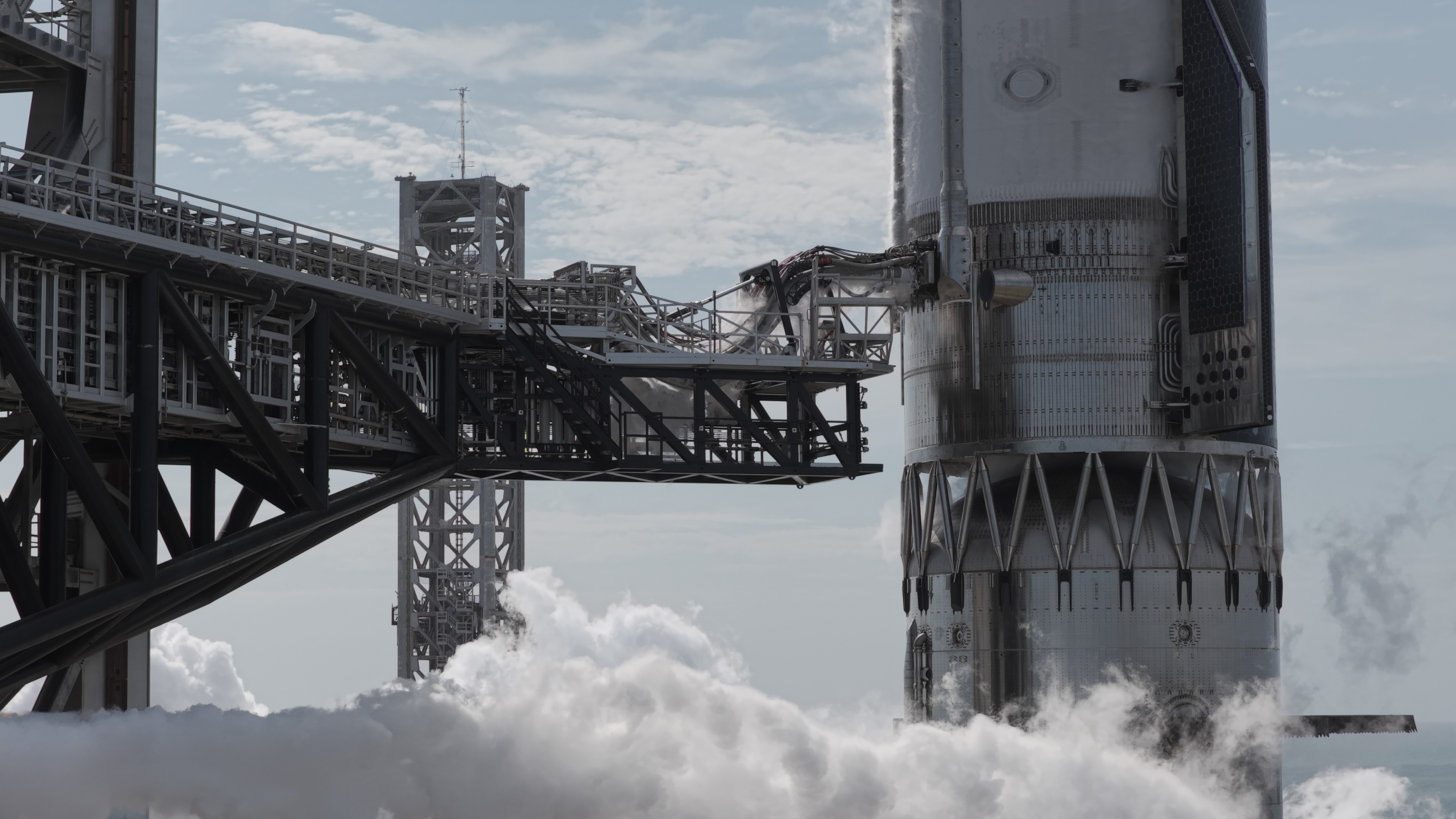 A SpaceX conduz um ensaio de lançamento com seu primeiro megarocket Starship V3 em 11 de maio de 2026 na Starbase no sul do Texas.