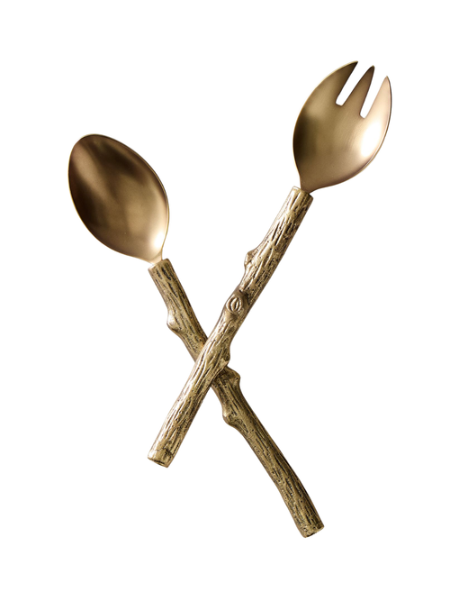 Lone Fox Woodland Salad Servers (set of 2)