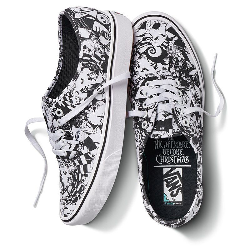Disney X Vans Comfycush Authentic Shoes in multichecker nightmare
