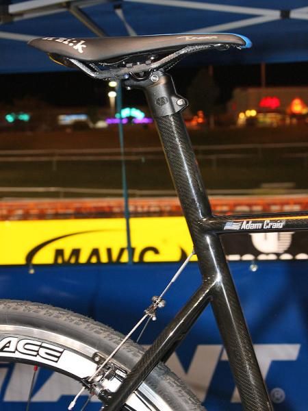 The integrated seatmast is slightly shallower front-to-back than that on the TCR Advanced SL for more ride comfort.