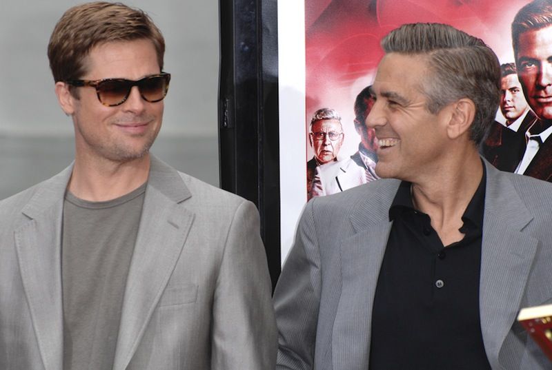 Brad Pitt and George Clooney in 2007