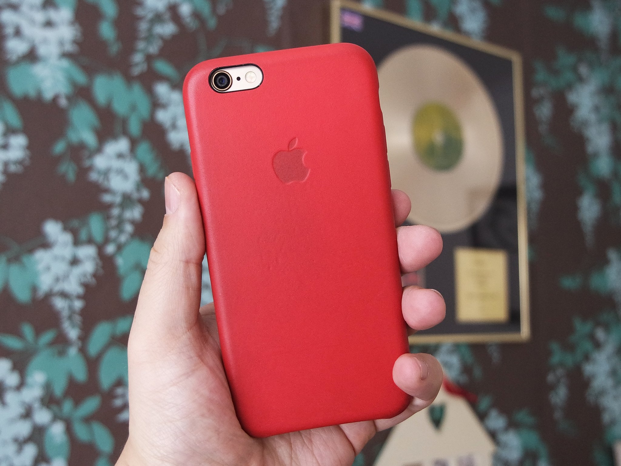 Apple iPhone in red