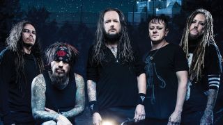 A photograph of Korn taken for Metal Hammer in 2016