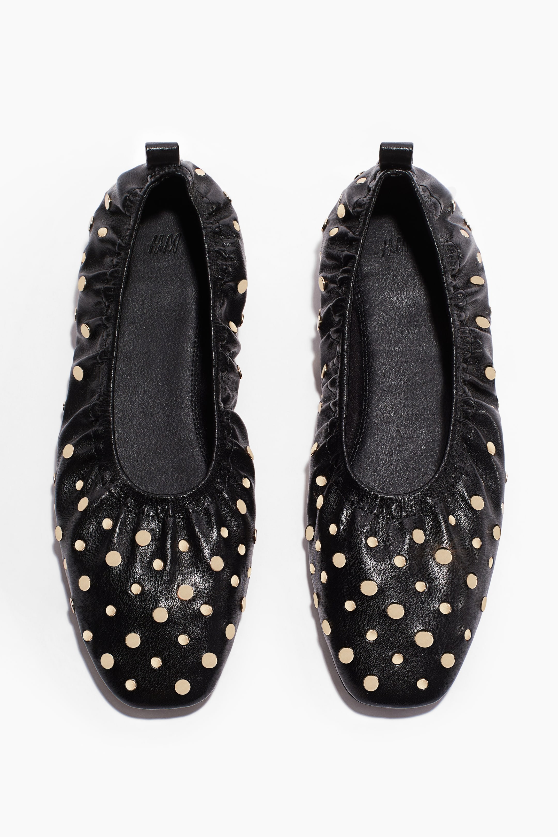 h&amp;amp;m, studded ballet pumps