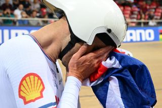Great Britain's jerseys were emblazoned with the logo of official partner Shell at the recent UCI Track World Championships
