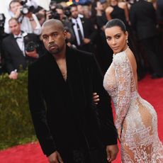 Kanye West and Kim Kardashian on the Red Carpet