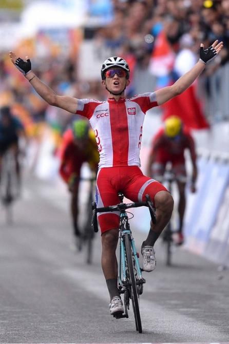 Michal Kwiatkowski (Poland) claimed a first-ever Polish gold medal at the Worlds
