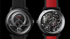Chanel red and black watch