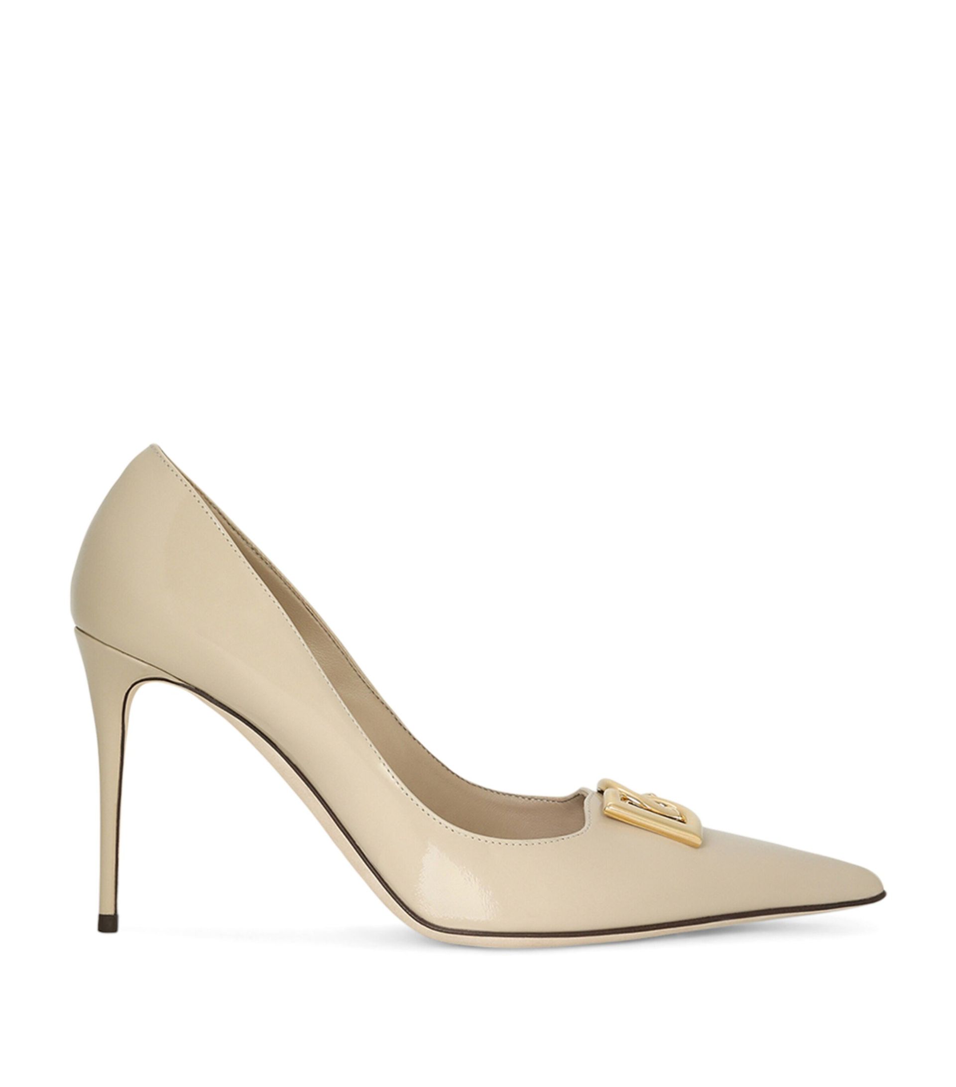 Patent Leather Logo Pumps 90