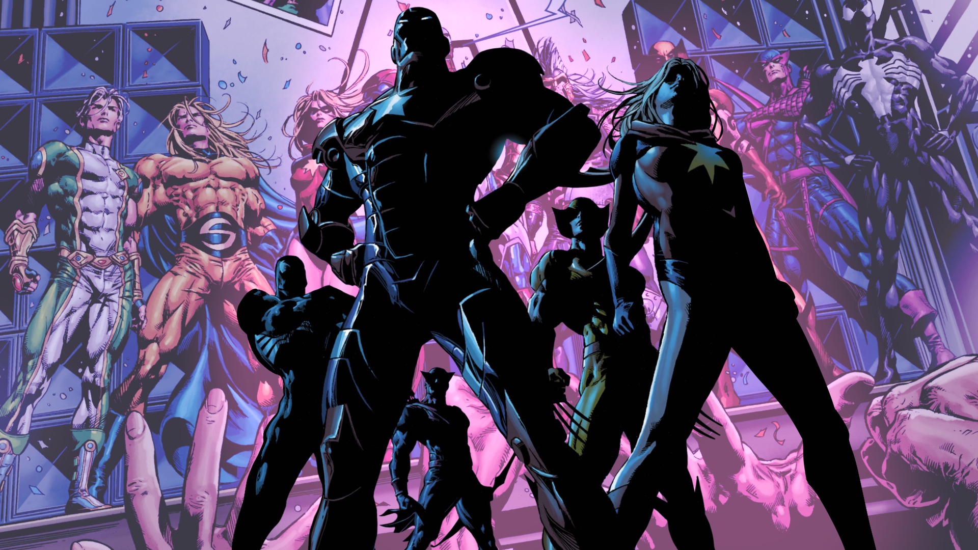 Dark Avengers images in a collage