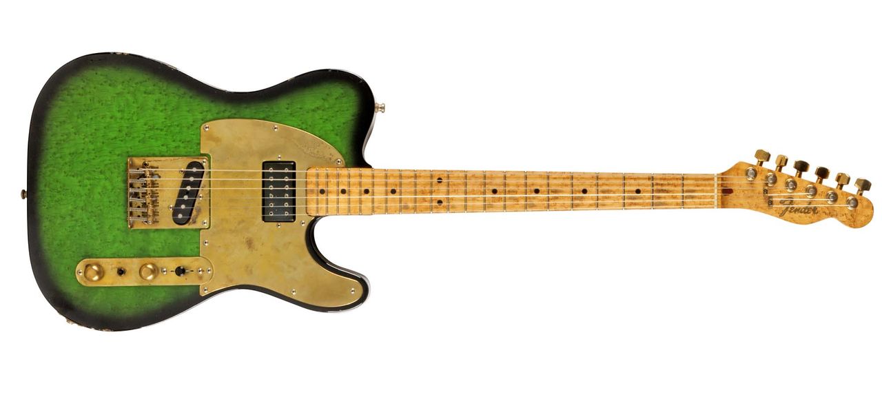 Johnny Marr's Roger Giffin Korina 'Telecaster', green burst, circa 1984