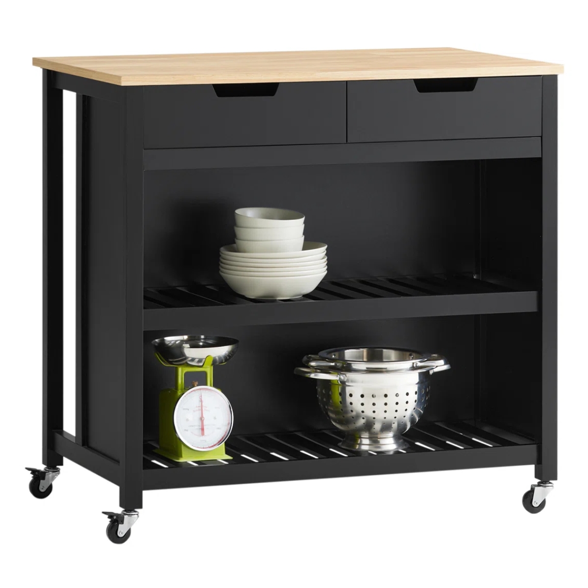 Wayfair, Latitude Run Kitchen Island and With Locking Wheels