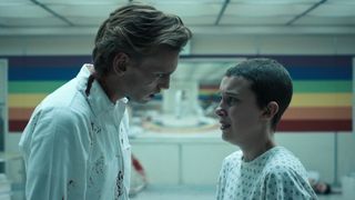 Jamie Campbell Bower and Millie Bobby Brown in Stranger Things