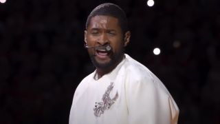 Usher performing at Super Bowl LVII