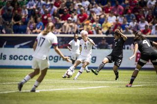 Megan Rapinoe and the rest of the U.S. women's soccer team will defend their FIFA World Cup title against a more challenging field. 