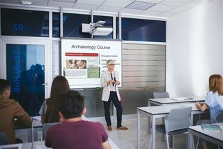 Sharp Short-Throw Projector in Classroom