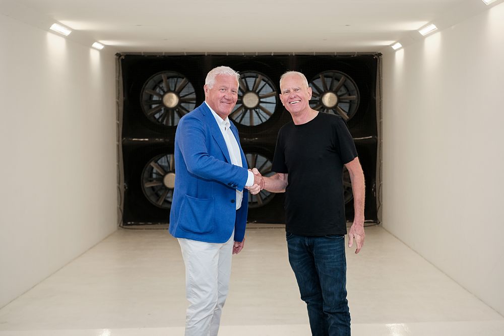 Patrick Lefevere and Mike Sinyard shake hands after signing new two-year deal