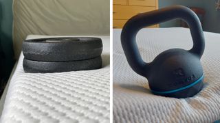 A weight balancing on the Simba Hybrid Original (left) and the Pro (right)