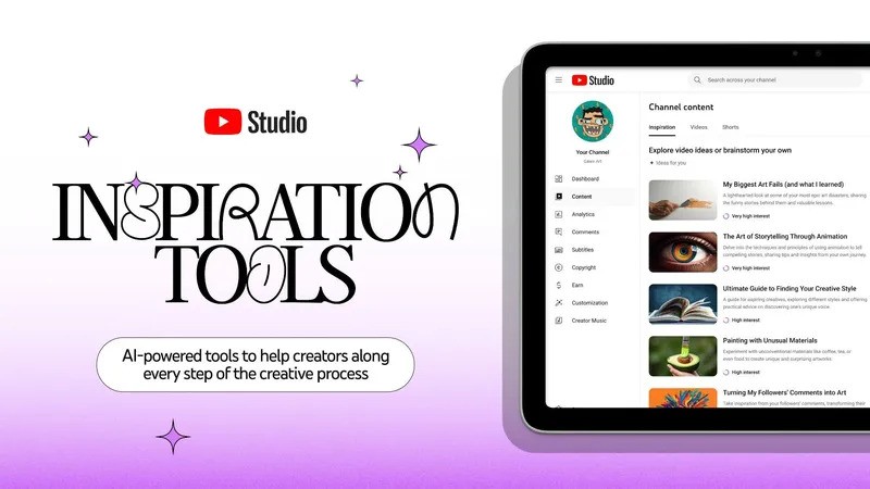 YouTube detailed a makeover for the Inspiration tab in Studio.